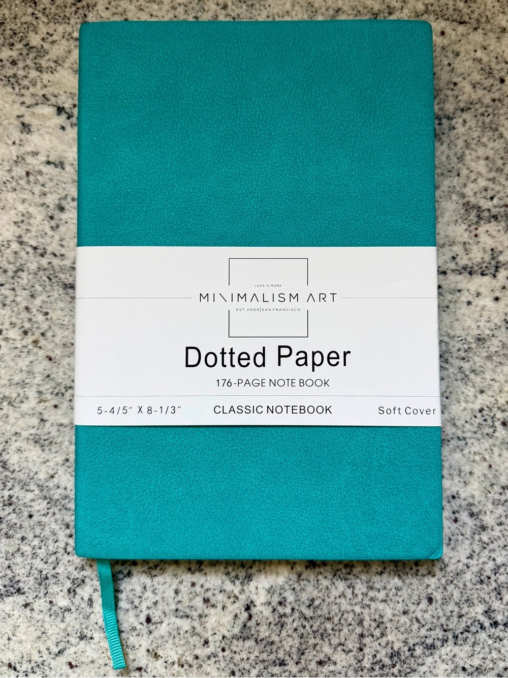 NWT Minimalism Art Teal Dotted Classic Sleek Notebook
